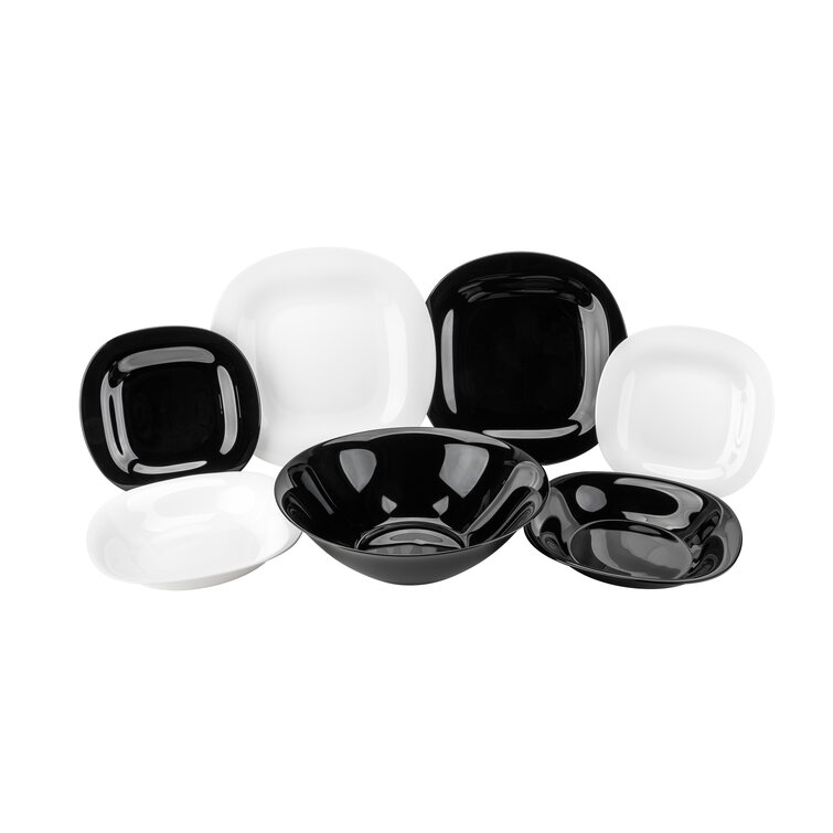 Tempered glass dinnerware outlet sets